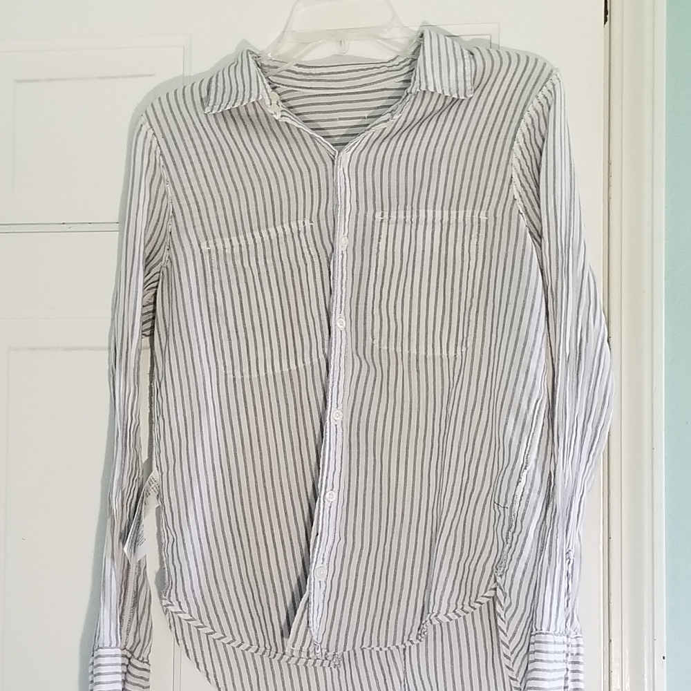 Women's Striped Button Down